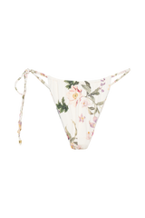 Andie Ruched String Side Bikini Brief - Bella Rosa Print