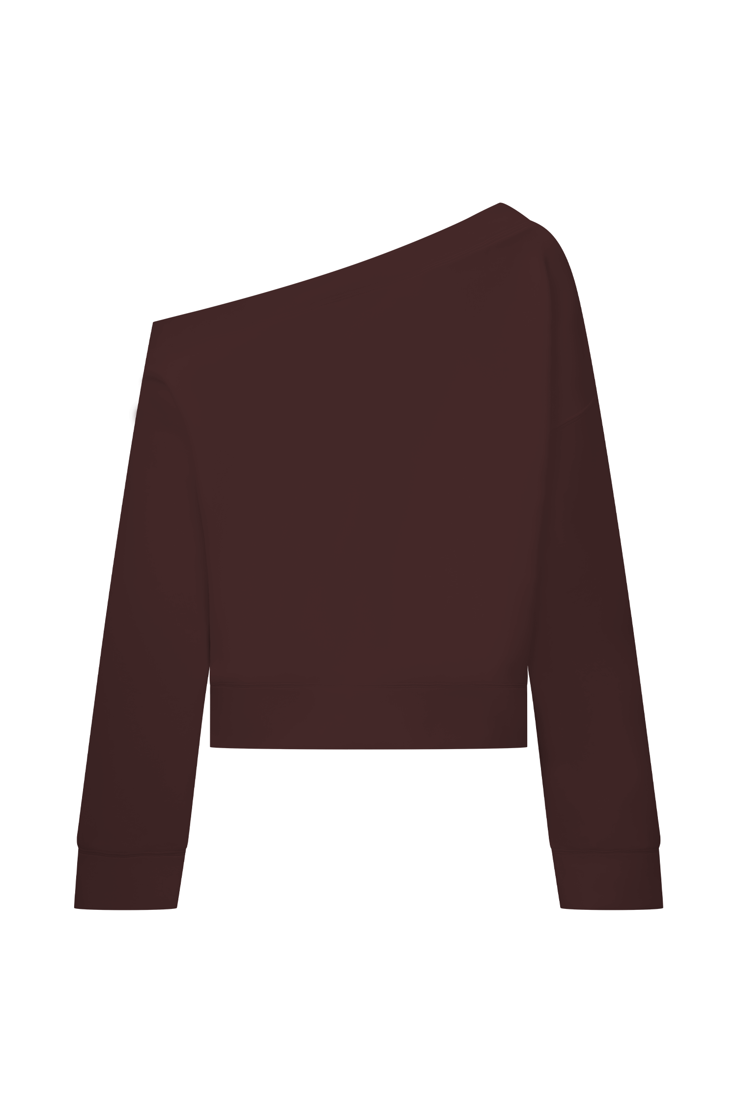 Aiden Slouchy Crew Jumper - Chocolate