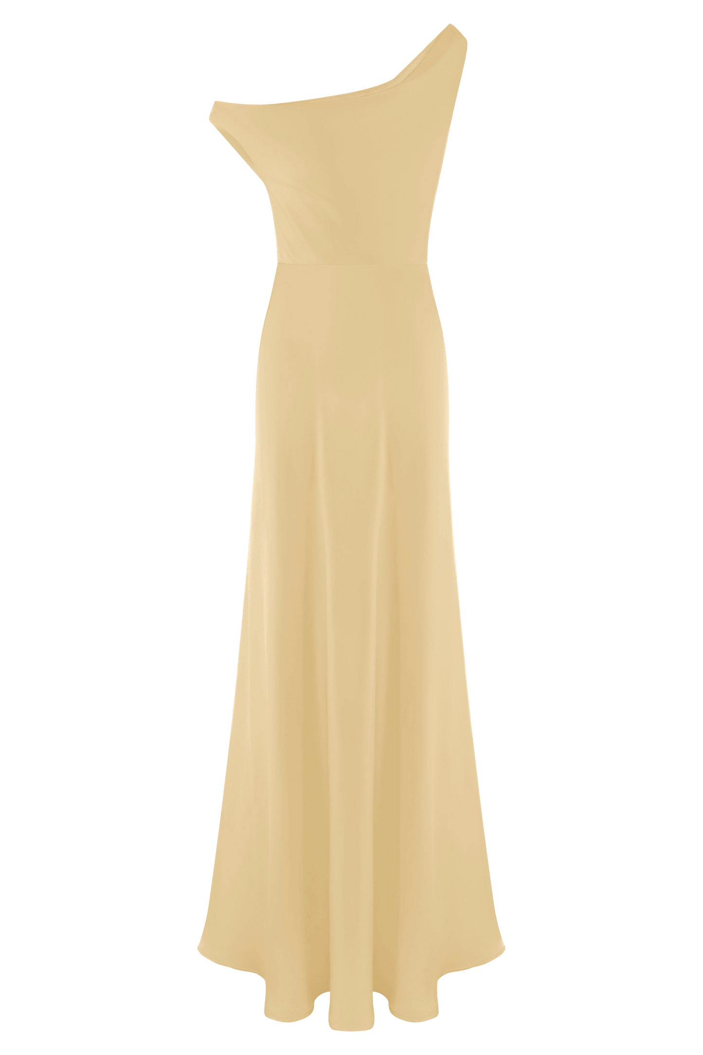 Jacinta One Shoulder Maxi Dress - Pastel Lemon